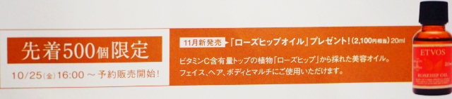 ETVOSクリスマスコフレ2013 予約特典